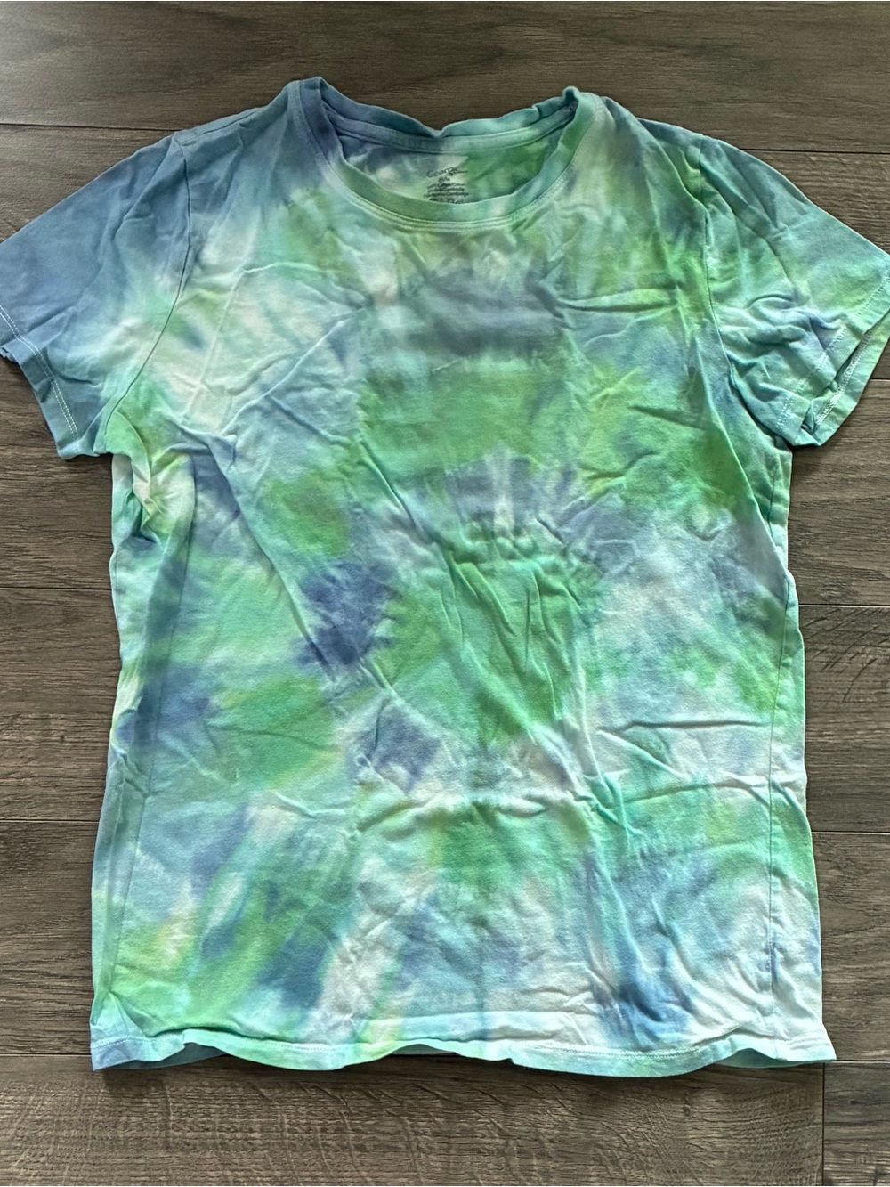 Tie dye blue and green shirt